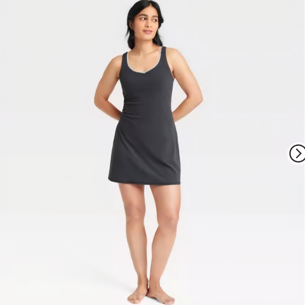 All in Motion Charcoal Sleeveless Dress
